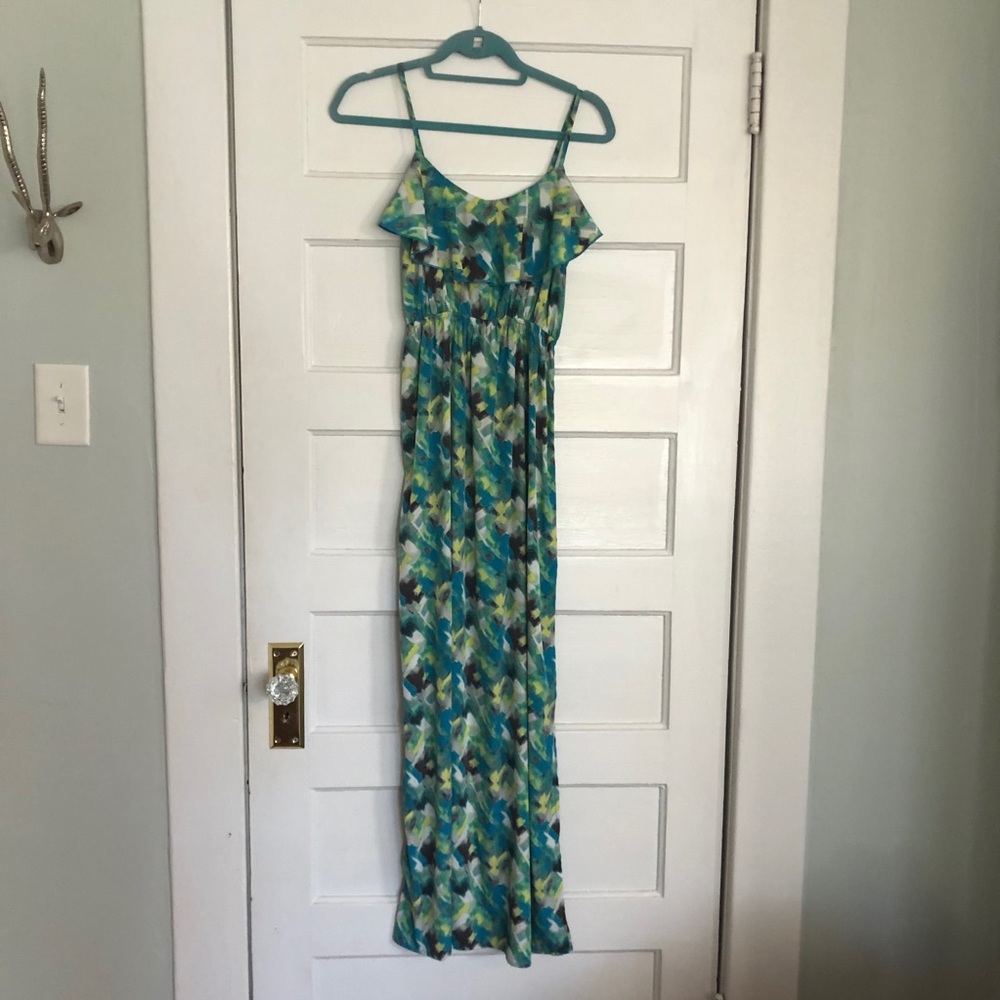 Soprano Blue Patterned Maxi Dress